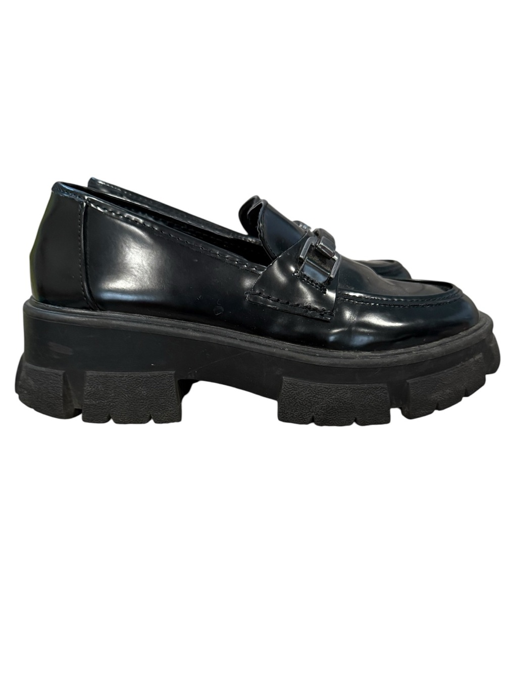 Steve Madden Chunky Platform Patent Faux Leather Shoes for Women, Size 8. - Picture 2 of 10